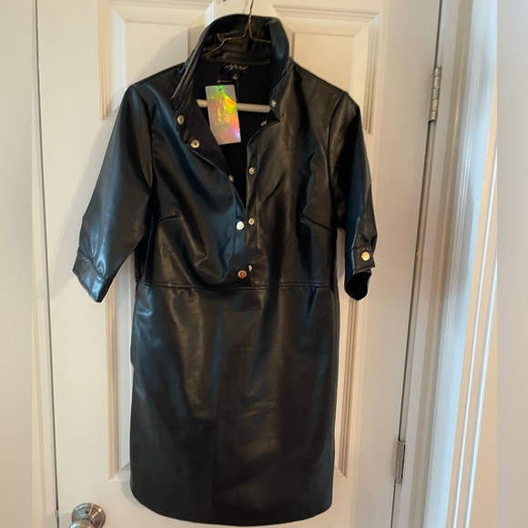 Say What? Dresses & Skirts - Black faux leather dress
